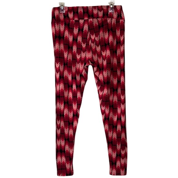 LuLaRoe Tall & Curvy Heart Leggings Polyester Blend Women's Waist Size 30/32" - Picture 3 of 11